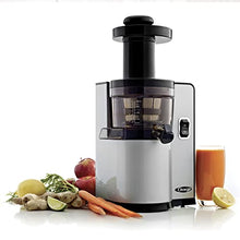 Load image into Gallery viewer, Omega VSJ843QS Vertical Masticating 43 RPM Compact Cold Press Juicer Machine with Automatic Pulp Ejection, 150-Watt, Silver