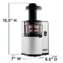 Load image into Gallery viewer, Omega VSJ843QS Vertical Masticating 43 RPM Compact Cold Press Juicer Machine with Automatic Pulp Ejection, 150-Watt, Silver