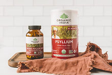 Load image into Gallery viewer, Organic India Psyllium Herbal Powder - Whole Husk Fiber, Healthy Elimination, Keto Friendly, Vegan, Gluten-Free, USDA Certified Organic, Non-GMO, Soluble & Insoluble Fiber Source - 12 Oz Canister (Pack of 2)