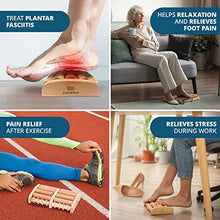 Load image into Gallery viewer, TheraFlow Foot Massager for Plantar Fasciitis Relief, Relaxation Gifts for Women, Men - Foot Roller for Foot Pain, Neuropathy, Heel Spur Pain, Stress Relief, Reflexology Tool - Wooden (Large)