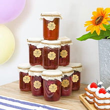 Load image into Gallery viewer, ComSaf Small Mason Jars 8oz - 8 Pack, Regular Mouth Mason Jar with Lids and Seal Bands, Glass Half Pint Canning Jar for Spice, Jam, Honey, Pickle, Dessert, Shower Wedding Favors, DIY Candles Decor