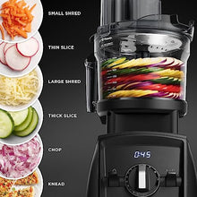 Load image into Gallery viewer, Vitamix 12-Cup Food Processor Attachment with SELF-DETECT™, Compatible with Ascent and Venturist Series, Black
