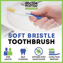 Load image into Gallery viewer, MOUTHWATCHERS Dr Plotkas Extra Soft Flossing Toothbrush Manual Soft Toothbrush for Adults, Ultra CleanToothbrush, Good for Sensitive Teeth and Gums, 2 Pack - Stocking Stuffers, Colors May Vary