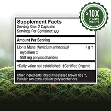 Load image into Gallery viewer, Host Defense, Lion's Mane Capsules, Promotes Mental Clarity, Focus and Memory, Mushroom Supplement, Unflavored, 120