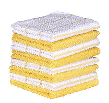 Load image into Gallery viewer, AMOUR INFINI Cotton Terry Kitchen Dish Cloths | Set of 8 | 12 x 12 Inches | Super Soft and Absorbent |100% Cotton Dish Rags | Perfect for Household and Commercial Uses | Yellow
