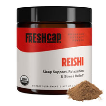 Load image into Gallery viewer, FreshCap, Reishi Mushroom Powder (60 Servings), Supplement for Longevity, Organic Dual Extract (27% Beta glucan, 1.4% Triterpene)
