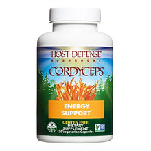 Load image into Gallery viewer, Host Defense, Cordyceps Capsules, Energy and Stamina Support, Mushroom Supplement, Unflavored, 120
