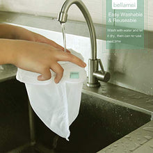 Load image into Gallery viewer, Bellamei Nut Milk Bag Reusable Food Strainer Nut Bags for Straining Almond/Soy Milk Greek Yogurt Professional for Cold Brew Coffee Tea Beer Celery Juice Fine Nylon Mesh(3 pack-8"x12"/10"x12"/13"x13")

