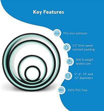 Load image into Gallery viewer, Chirp Wheel Foam Roller Set - Deep Muscle Relief, 4 Padded Foam Rollers: 12", 10", 6" Deep Tissue, &amp; 4" Focus Roller Wheel, Targeted Back Massage, Supports Back Pain Relief, Holds Up to 500 lbs - Mint
