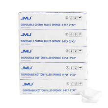 Load image into Gallery viewer, 1000pcs Cotton Gauze Pads 2x2, JMU 8-ply Woven Gauze Sponges, Cotton Filled Gauze Pads, Non-Sterile Surgical Sponges, Nonstick Dental Gauze Pads
