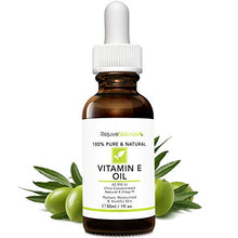 Load image into Gallery viewer, Vitamin E Oil - 100% Pure &amp; Natural, 42,900 IU. Repair Dry, Damaged Skin from Surgery &amp; Acne, Age Spots &amp; Wrinkles. Boost Collagen for Moisturized, Youthful-Looking Skin. d-Alpha tocopherol, 1 Fl Oz
