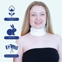 Load image into Gallery viewer, Castor Oil Pack for Thyroid by Queen of the Thrones - Less Mess, Reusable, Comfort Fit - Organic Cotton Flannel, Soft Ties &amp; Naturopathic Doctor Designed (Castor Oil Sold Separately)
