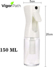 Load image into Gallery viewer, VIGOR PATH Hair Empty Spray Bottle - Continuous Nano Fine Mist Sprayer - Reusable Beauty Bottle - Cleaning, Hairstyling &amp; Plants 5oz/150 ml (Pack of 2)

