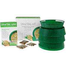 Load image into Gallery viewer, Handy Pantry Complete Sprouting Kit | "Sprout Garden" 3 Tray Sprouter, SG.52 | BPA Free Stackable Sprouting System | Includes Printed Instructions &amp; Organic Sprouting Seeds

