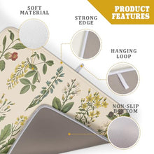 Load image into Gallery viewer, Flower Herbs Dish Drying Mat for Kitchen Counter Decor 18x24 Inch Absorbent Reversible Wild Plant Dish Mat Microfiber Drying Pad Sage Leaves Dish Drainer Rack Mats for Coffee Bar…
