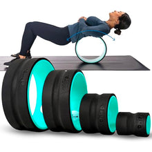 Load image into Gallery viewer, Chirp Wheel Foam Roller Set - Deep Muscle Relief, 4 Padded Foam Rollers: 12", 10", 6" Deep Tissue, &amp; 4" Focus Roller Wheel, Targeted Back Massage, Supports Back Pain Relief, Holds Up to 500 lbs - Mint
