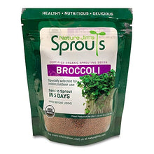 Load image into Gallery viewer, Nature Jims Sprouts Broccoli Sprout Seeds - Certified Organic Broccoli Sprouting Seeds for Indoor/Outdoor Use - Rich in Sulforaphane Healthy, Nutritious Broccoli Seeds Sprout in 5 Days - 8oz
