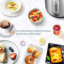 Load image into Gallery viewer, COMFEE' Stainless Steel Cordless Electric Kettle. 1500W Fast Boil with LED Light, Auto Shut-Off and Boil-Dry Protection. 1.7 Liter
