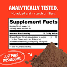Load image into Gallery viewer, FreshCap, Reishi Mushroom Powder (60 Servings), Supplement for Longevity, Organic Dual Extract (27% Beta glucan, 1.4% Triterpene)
