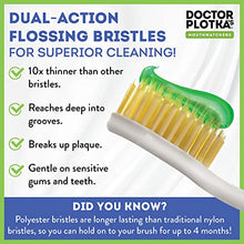 Load image into Gallery viewer, MOUTHWATCHERS Dr Plotkas Extra Soft Flossing Toothbrush Manual Soft Toothbrush for Adults, Ultra CleanToothbrush, Good for Sensitive Teeth and Gums, 2 Pack - Stocking Stuffers, Colors May Vary
