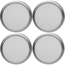 Load image into Gallery viewer, 4 pack Mason jar Sprouting Lids wide mouth- stainless steel sprouting lids for wide mouth mason jars, growing Bean, Broccoli, seed
